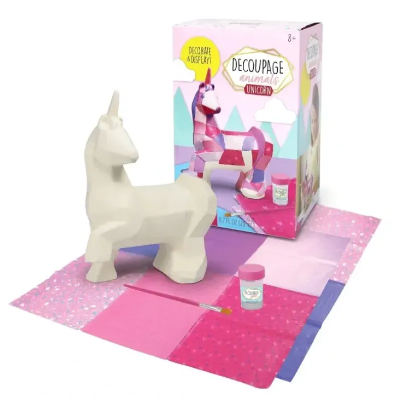 Bright Stripes Decoupage Animals - Unicorn - Little Painter Art | Exploring the Endless Possibilities of Art| Hot