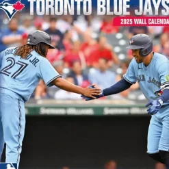BrownTrout 2025 Wall Calendar - Toronto Blue Jays - Little Painter Art | Exploring the Endless Possibilities of Art| Hot