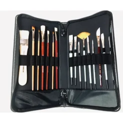 Brush Holder Case Zip Folder-15 Pockets - Little Painter Art | Exploring the Endless Possibilities of Art| Canvas