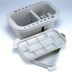Brush Holder Tub With Integrated Palette/Lid - Little Painter Art | Exploring the Endless Possibilities of Art| Brush
