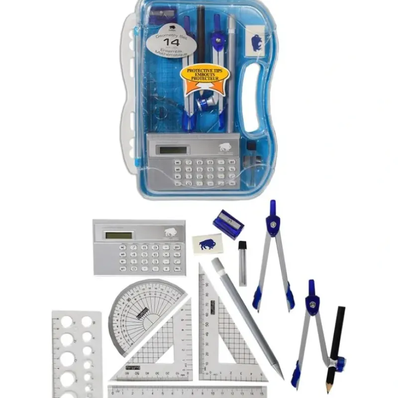 Buffalo Math Geometry Set 14pc with Calculator - Little Painter Art | Exploring the Endless Possibilities of Art| Hot