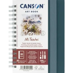 Canson Mi-Teintes Art Book - 160gsm - 40 Sheets - A5 - Little Painter Art | Exploring the Endless Possibilities of Art| Pigment