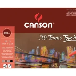 Canson Mi-Teintes Touch Pastel & Multi-Technique Drawing Paper Pads 350gsm 12 Sheets - Little Painter Art | Exploring the Endless Possibilities of Art| Canvas