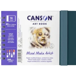 Canson Mixed Media Artist Art Book - 300gsm - 28 Sheets - A5 - Landscape - Little Painter Art | Exploring the Endless Possibilities of Art| Shop All