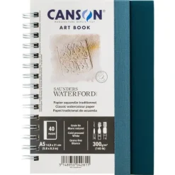 Canson Saunders Waterford Art Book - 300gsm - Cold Pressed - 20 Sheets - A5 - Little Painter Art | Exploring the Endless Possibilities of Art| Shop All