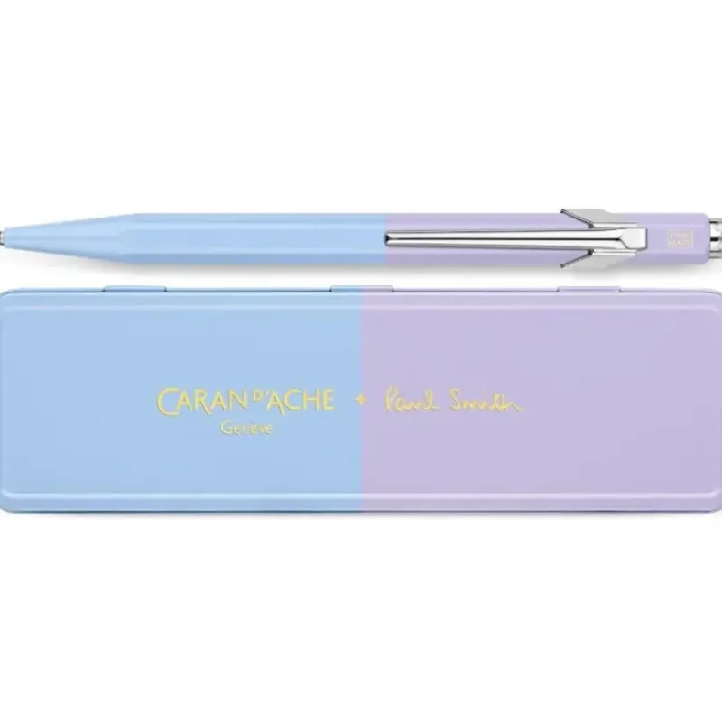 Caran d'Ache 849 Ballpoint Pen - Paul Smith Sky Blue & Lavender Purple - Little Painter Art | Exploring the Endless Possibilities of Art| Hot