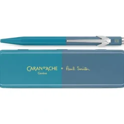 Caran d'Ache 849 Ballpoint Pen - Paul Smith Cyan Blue & Steel Blue - Little Painter Art | Exploring the Endless Possibilities of Art| Hot
