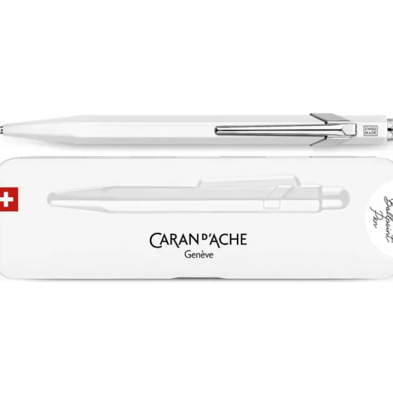 Caran d'Ache 849 Ballpoint Pen - PopLine White - Little Painter Art | Exploring the Endless Possibilities of Art| Hot