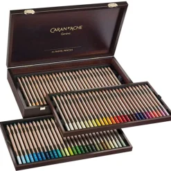 Caran d'Ache Dry Pastel Pencils - Wooden Box Set of 84 - Little Painter Art | Exploring the Endless Possibilities of Art| Pigment