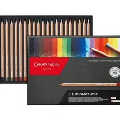 Caran d'Ache LUMINANCE 6901 Artists' Colouring Pencils - Set of 12 - Little Painter Art | Exploring the Endless Possibilities of Art| Pigment