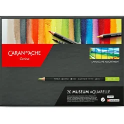 Caran d'Ache Museum Aquarelle Pencils - Landscape Colours - Set of 20 - Little Painter Art | Exploring the Endless Possibilities of Art| Pigment