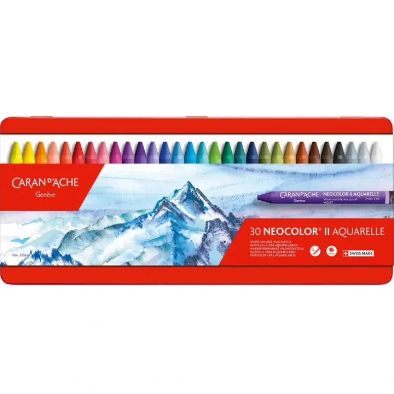 Caran d'Ache Neocolor II Aquarelle - Water Soluble Wax Pastels - Set of 30 - Little Painter Art | Exploring the Endless Possibilities of Art| Shop All