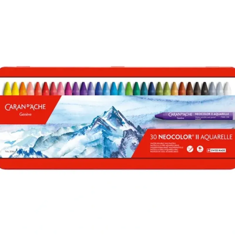 Caran d'Ache Neocolor II Watersoluble 30 Set - Little Painter Art | Exploring the Endless Possibilities of Art| Pigment