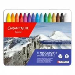 Caran d'Ache Neocolor II Watersoluble 15 Set - Little Painter Art | Exploring the Endless Possibilities of Art| Pigment