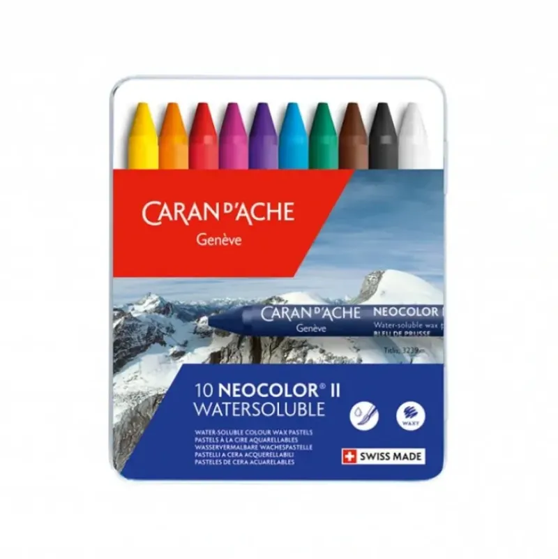Caran d'Ache Neocolor II Watersoluble 10 Set - Little Painter Art | Exploring the Endless Possibilities of Art| Pigment