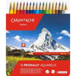 Caran d'Ache Prismalo Aquarelle Pencils - Set of 18 - Little Painter Art | Exploring the Endless Possibilities of Art| Pigment