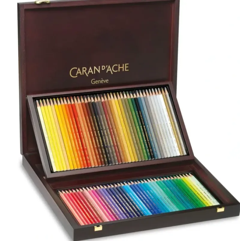 Caran d'Ache Prismalo Pencils - Wooden Box Set of 80 - Little Painter Art | Exploring the Endless Possibilities of Art| Pigment