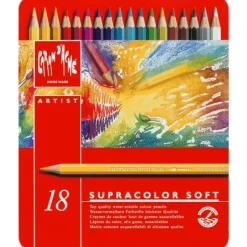 Caran d'Ache Supracolor Soft Aquarelle Pencils - Set of 18 - Little Painter Art | Exploring the Endless Possibilities of Art| Pigment
