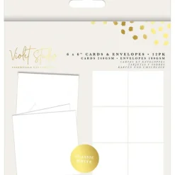 Card Blanks 6x6" - White - 12pk - Violet Studios - Little Painter Art | Exploring the Endless Possibilities of Art| Shop All
