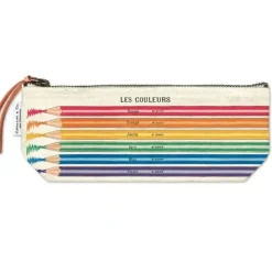 Cavallini Canvas Zipper Pouch, Mini - Coloured Pencils - Little Painter Art | Exploring the Endless Possibilities of Art| Canvas
