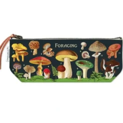 Cavallini Canvas Zipper Pouch, Mini - Foraging (Mushrooms) - Little Painter Art | Exploring the Endless Possibilities of Art| Canvas