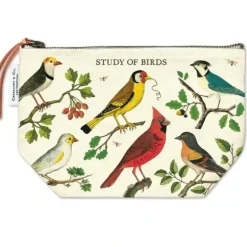 Cavallini Canvas Zipper Pouch - Birds - Little Painter Art | Exploring the Endless Possibilities of Art| Canvas
