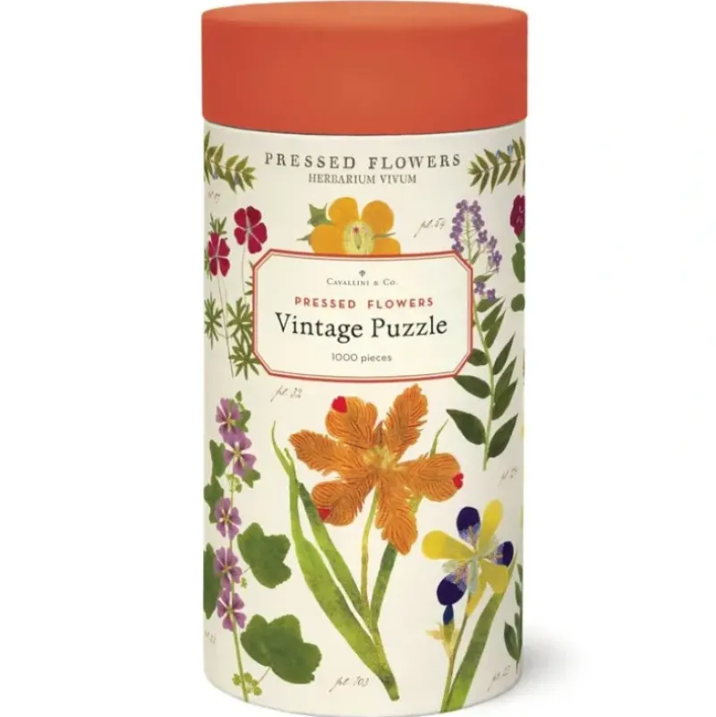 Cavallini 1000pc Vinatge Puzzle - Pressed Flowers - Little Painter Art | Exploring the Endless Possibilities of Art| Hot