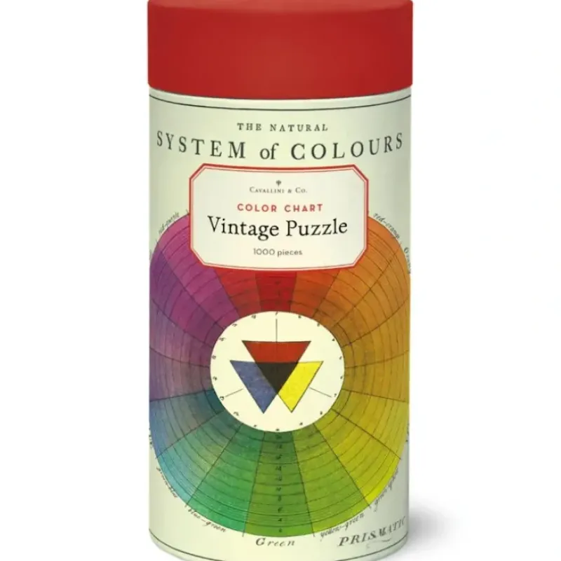 Cavallini 1000pc Vintage Puzzle - Colour Wheel - Little Painter Art | Exploring the Endless Possibilities of Art| Shop All