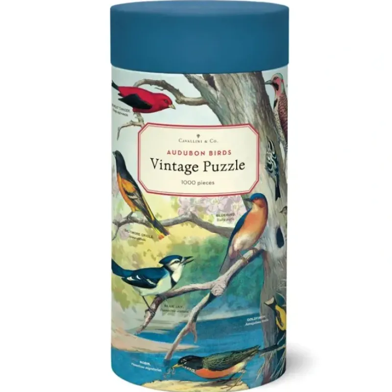 Cavallini 1000pc Vintage Puzzle - Audubon Birds - Little Painter Art | Exploring the Endless Possibilities of Art| Shop All