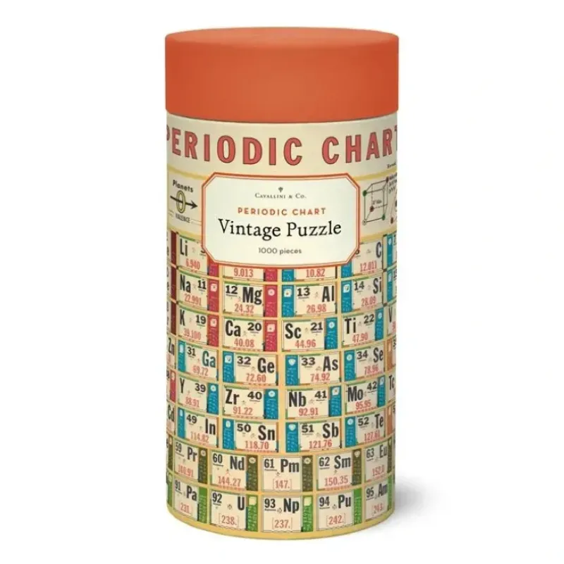 Cavallini 1000pc Vintage Puzzle - Periodic Table - Little Painter Art | Exploring the Endless Possibilities of Art| Shop All