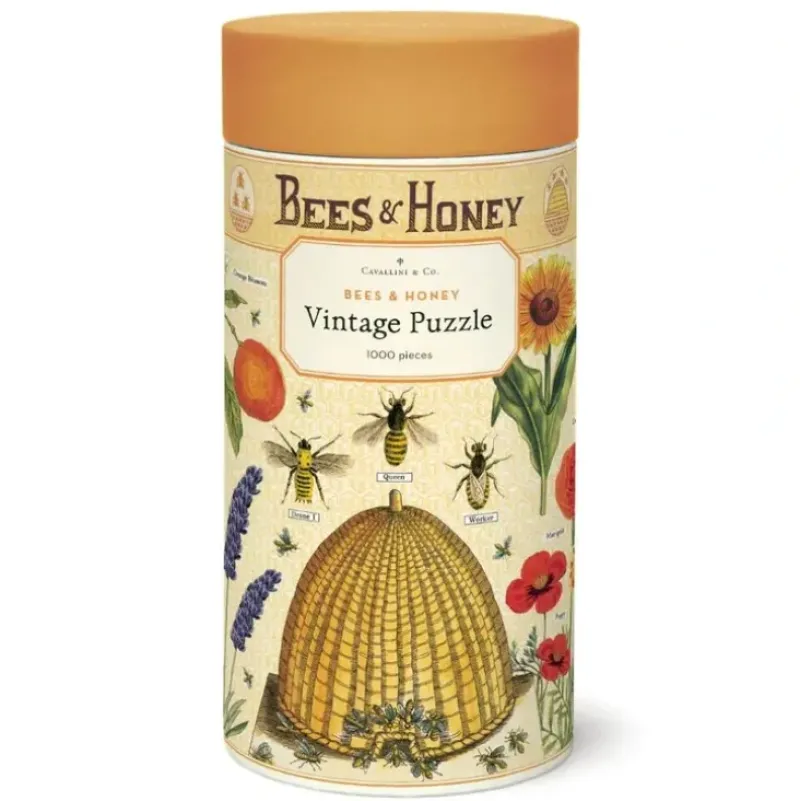 Cavallini 1000pc Vintage Puzzle - Bees & Honey - Little Painter Art | Exploring the Endless Possibilities of Art| Shop All