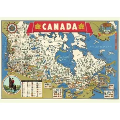 Cavallini Vintage Art Poster - Map of Canada - Little Painter Art | Exploring the Endless Possibilities of Art| Shop All