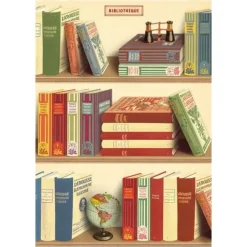 Cavallini Vintage Art Poster - Library Books - Little Painter Art | Exploring the Endless Possibilities of Art| Shop All