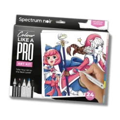 Celestial Maidens Pro Fan Art Colouring Kit - Spectrum Noir - Little Painter Art | Exploring the Endless Possibilities of Art| Brush