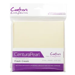 Centura Pearl Card & Envelope 8PK - 6x6 - Fresh Cream - Little Painter Art | Exploring the Endless Possibilities of Art| Canvas