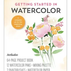 Chartwell Books Getting Started In Watercolor Kit - Little Painter Art | Exploring the Endless Possibilities of Art| Brush
