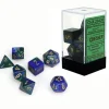 Chessex Gemini 7pc Polyhedral Dice Set - Blue-Green & Gold - Little Painter Art | Exploring the Endless Possibilities of Art| Shop All