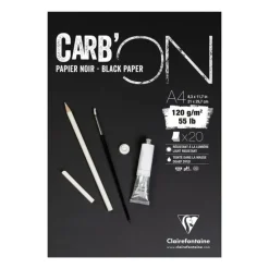 Clairefontaine Carb' On Black Artist Sketch Pads 120gsm 20 Sheets - Little Painter Art | Exploring the Endless Possibilities of Art| Shop All
