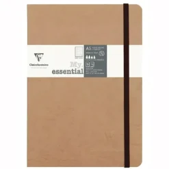 Clairefontaine Essential A5 Stitched Notebook, Dotgrid, Tan - Little Painter Art | Exploring the Endless Possibilities of Art| Brush