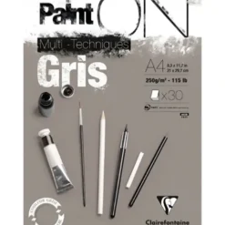 Clairefontaine Paint On Multi-Techniques Grey Pads 250gsm - Little Painter Art | Exploring the Endless Possibilities of Art| Shop All