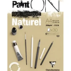 Clairefontaine Paint On Multi-Techniques Naturel Pads 250gsm - Little Painter Art | Exploring the Endless Possibilities of Art| Shop All
