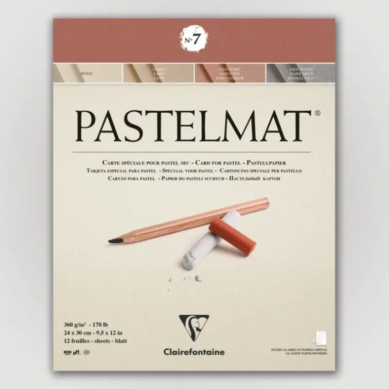 Clairefontaine Pastelmat N7 360g 24x30 12 sheets - Little Painter Art | Exploring the Endless Possibilities of Art| Pigment