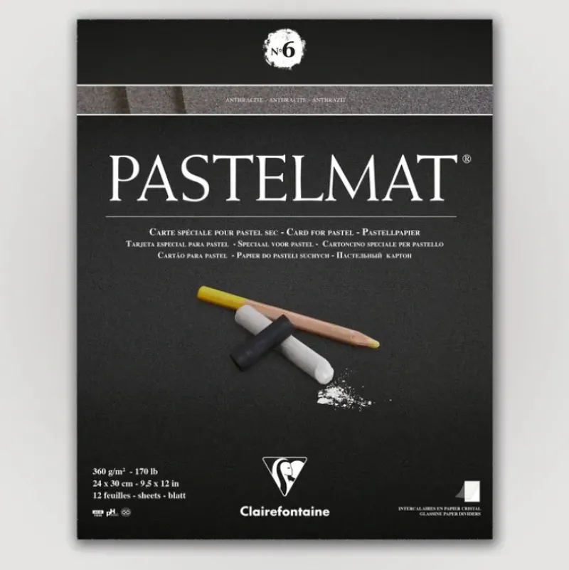 Clairefontaine Pastelmat N6 360g 24x30 antr 12 sheets - Little Painter Art | Exploring the Endless Possibilities of Art| Pigment