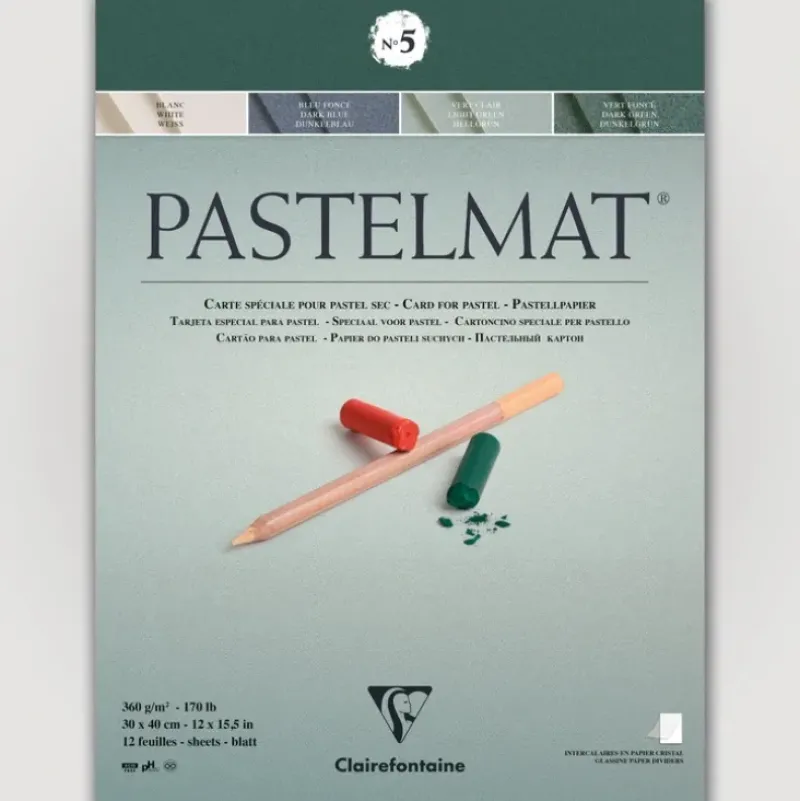 Clairefontaine Pastelmat N5 360g 30x30 groen 12 sheets - Little Painter Art | Exploring the Endless Possibilities of Art| Pigment