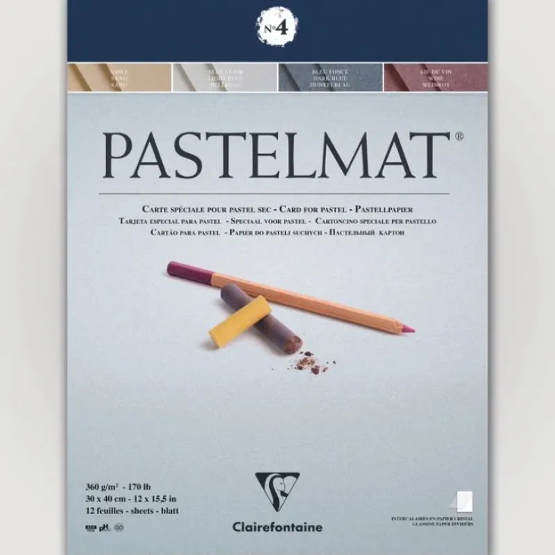 Clairefontaine Pastelmat N4 360g 30x40 ass 12 sheets - Little Painter Art | Exploring the Endless Possibilities of Art| Pigment