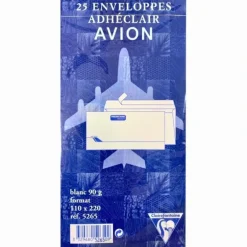 Clairefontaine Self-Adhesive Airmail Envelopes 25pk, Long 4.33" x 8.66" - Little Painter Art | Exploring the Endless Possibilities of Art| Shop All