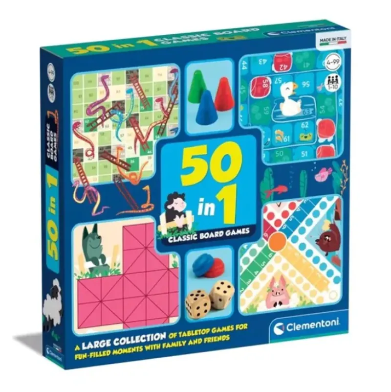 Clementoni 50-in-1 Classic Board Games - Little Painter Art | Exploring the Endless Possibilities of Art| Hot