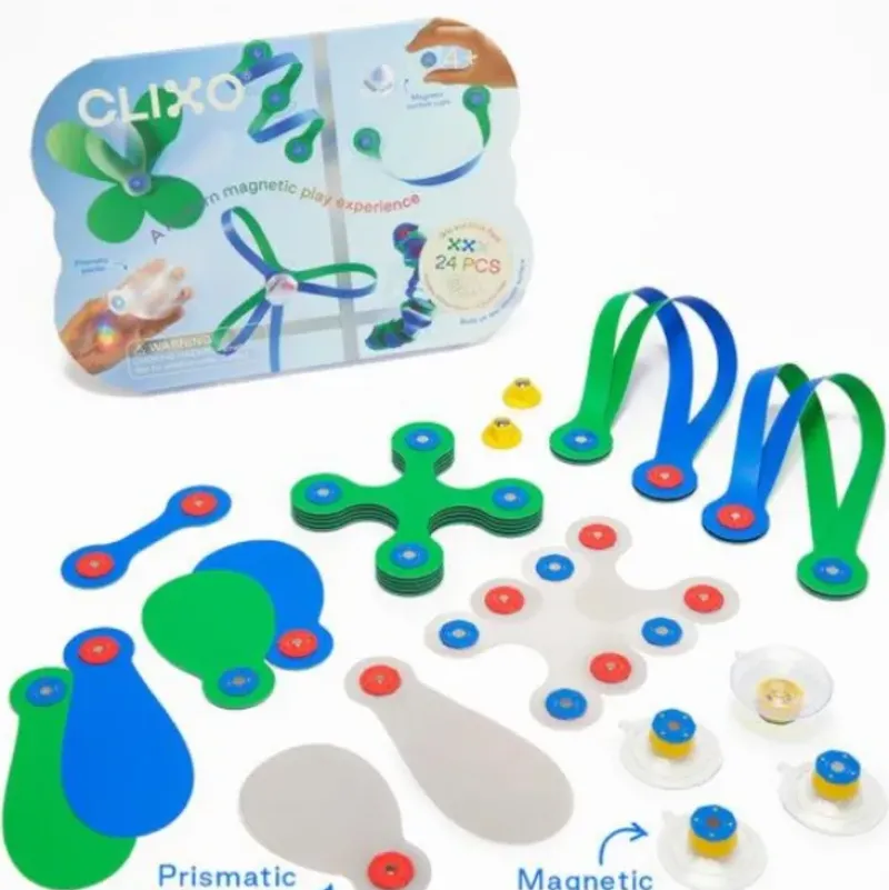 Clixo Magnetic Toy - 24pc Grip & Stick - Little Painter Art | Exploring the Endless Possibilities of Art| Hot