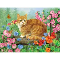 Cobble Hill 275pc Easy Handling Puzzle - Perfect Perch Cat - Little Painter Art | Exploring the Endless Possibilities of Art| Shop All