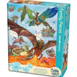 Cobble Hill 350pc Family Puzzle - Dragon Flight - Little Painter Art | Exploring the Endless Possibilities of Art| Hot